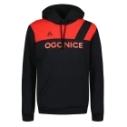 Hoodie OGC Nice Fanwear 2024/2025 Le Coq Sportif Noir et Rouge