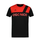 T-shirt OGC Nice Fanwear 2024/2025 Le Coq Sportif Noir et Rouge Enfant